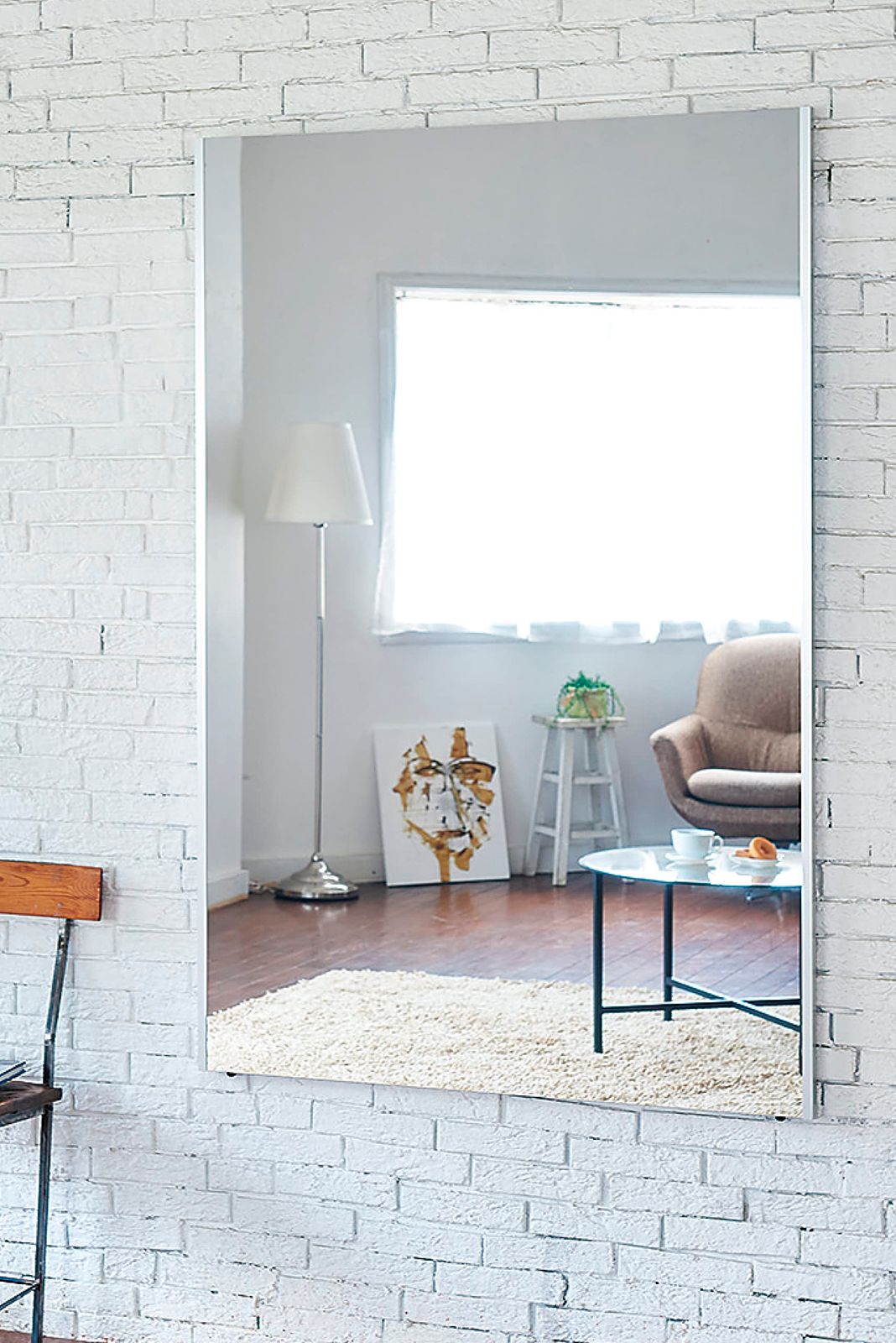 NRM-1|S 日本製 超軽量3.8kg|リフェクス割れない軽量な鏡 ラージミラー 100×150cmシルバー