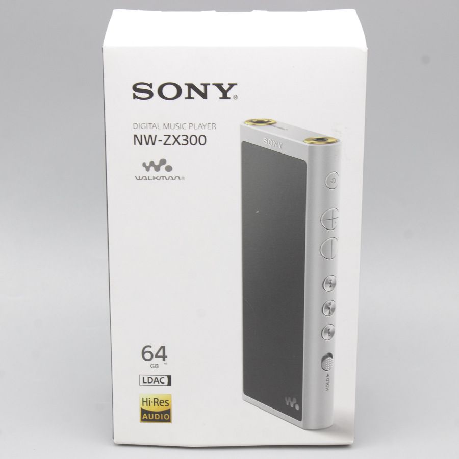 美品】SONY WALKMAN NW-ZX300 S 64GB シルバー ポータブルオーディオ