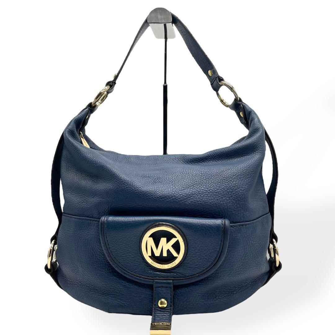 美品 MICHAEL KORS ワンショルダーバッグ ネイビー レザー