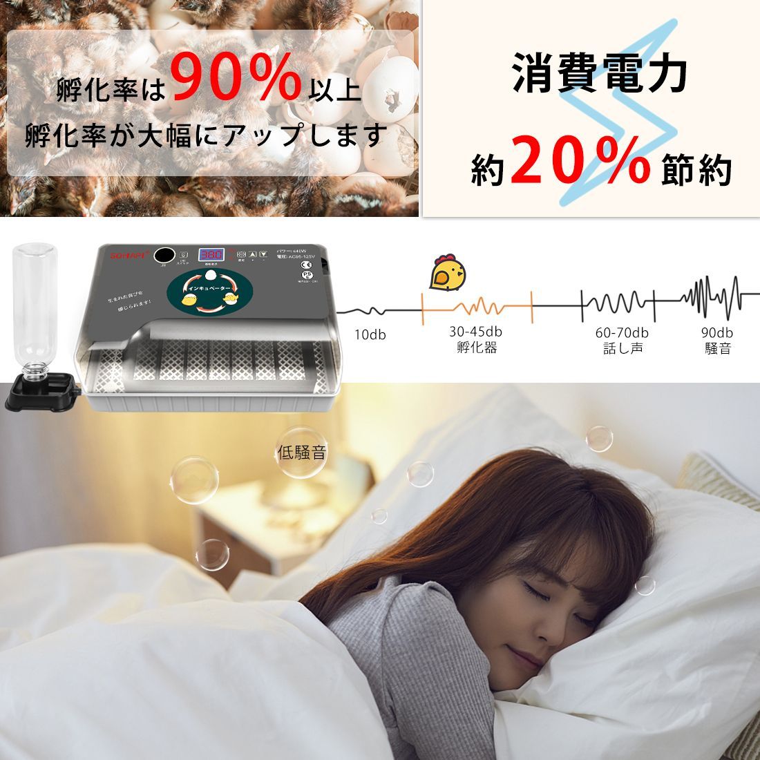 自動孵卵器 インキュベーター 恒温器 鳥類専用ふ卵器 孵化器