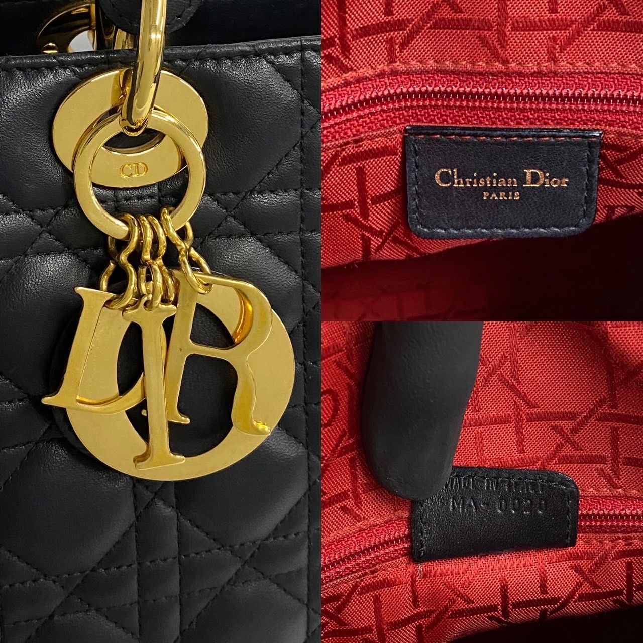 Christian Dior Pre-Owned - 1997 カナージュ レディ ディオール 2WAY ハンドバッグ - ウィメンズ - ラムスキン - ワンサイズ - ブラック