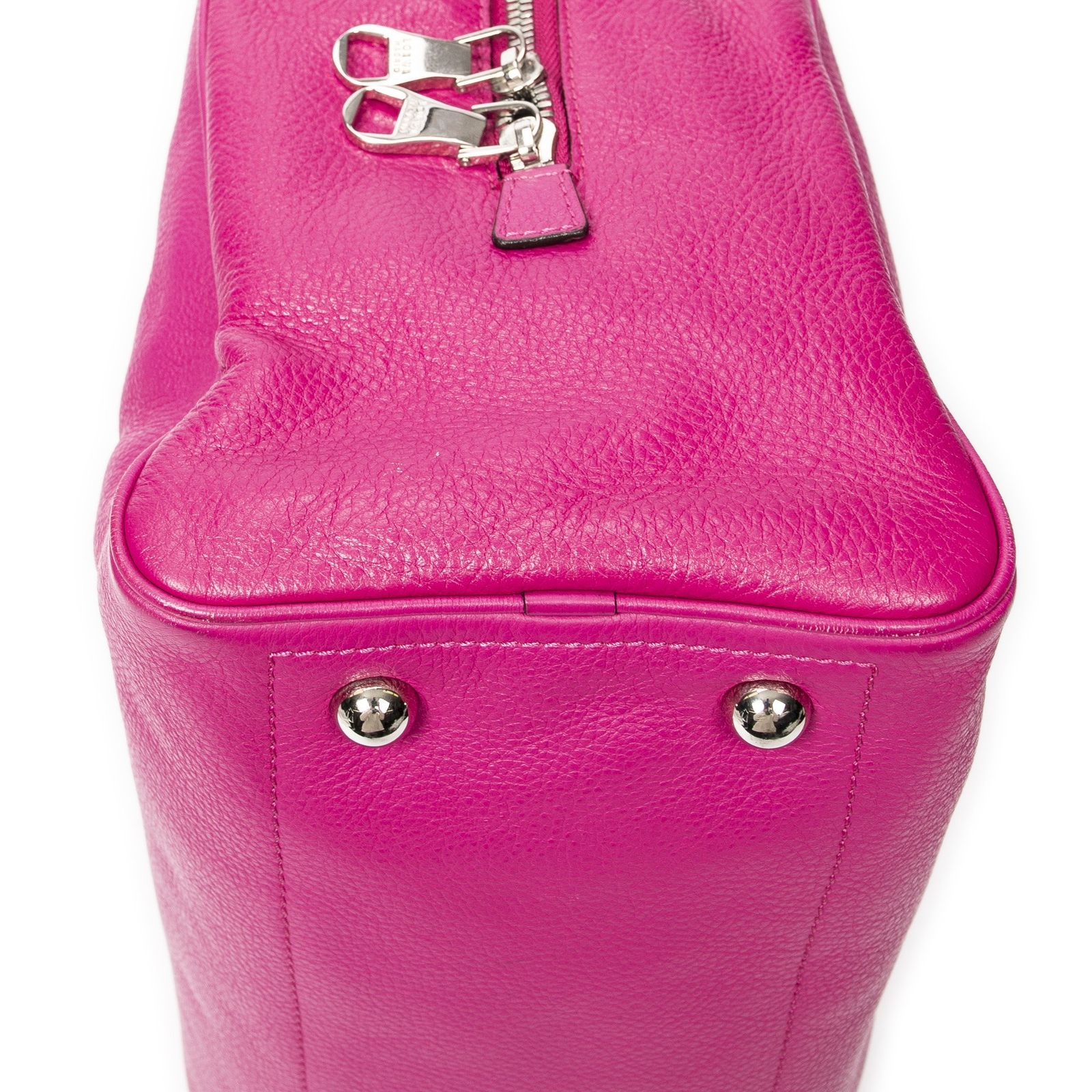 LOEWE ロエベロゴボストンフューシャピンクグレインカーフスキンレザーA