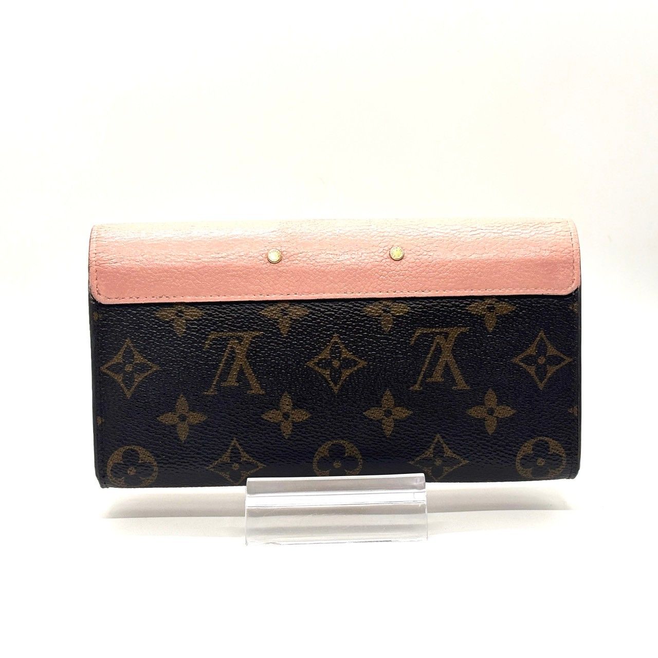 【美品な方】ルイヴィトン モノグラム 長財布 ポルトフォイユ パラス スリーズ ルイヴィトン ポルトフォイユ パラス モノグラム スリーズ 赤 長財布