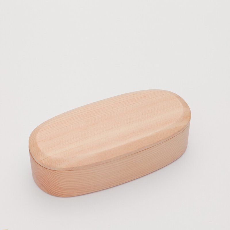 AN11 曲わっぱ 春慶塗 五客 木製漆器 蓋付弁当箱 紙箱 美品 漆器