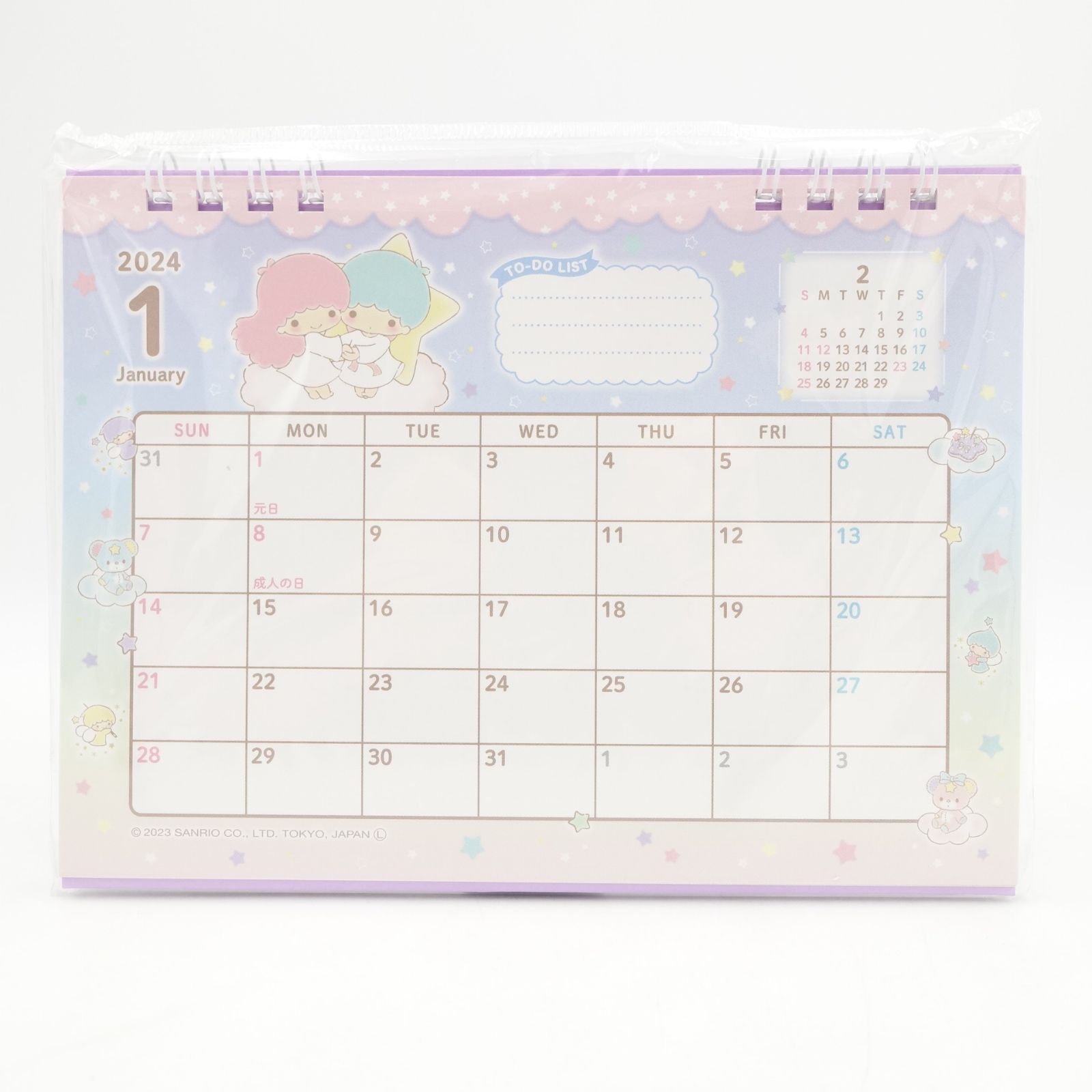 リトルツインスターズ 2024年 1月~12月 卓上カレンダー キキララ 未
