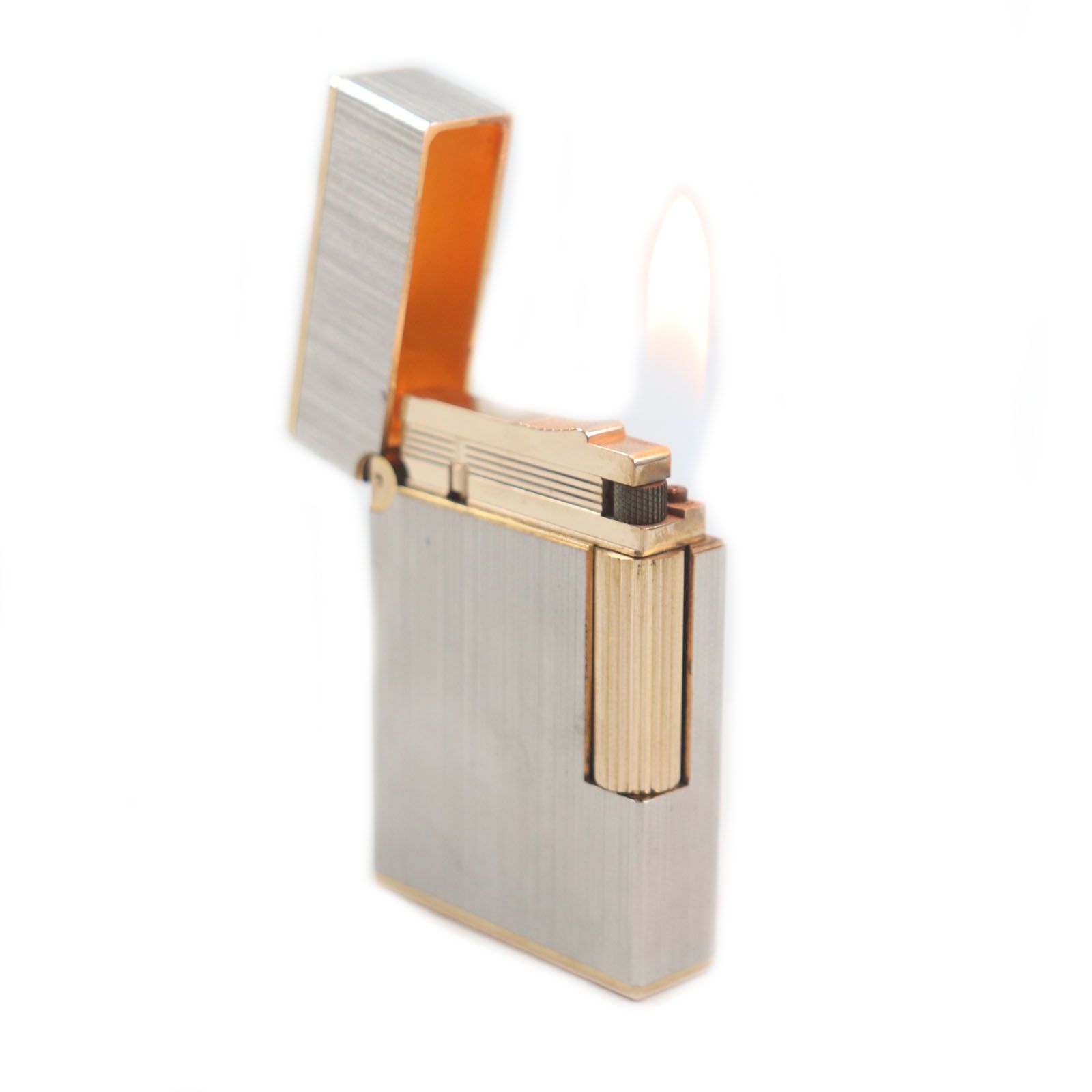 良品△Dupont デュポン ライン2 ヘアライン ローラー式 ガスライター  