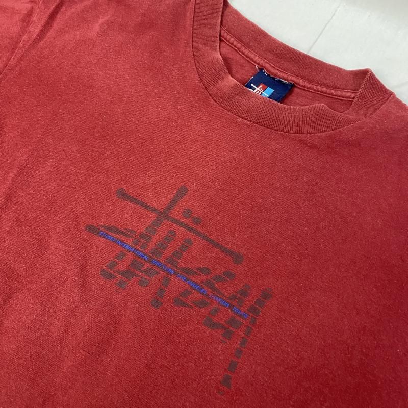 STUSSY ステューシー Tシャツ 半袖 90s後期 赤青タグ STUSSY