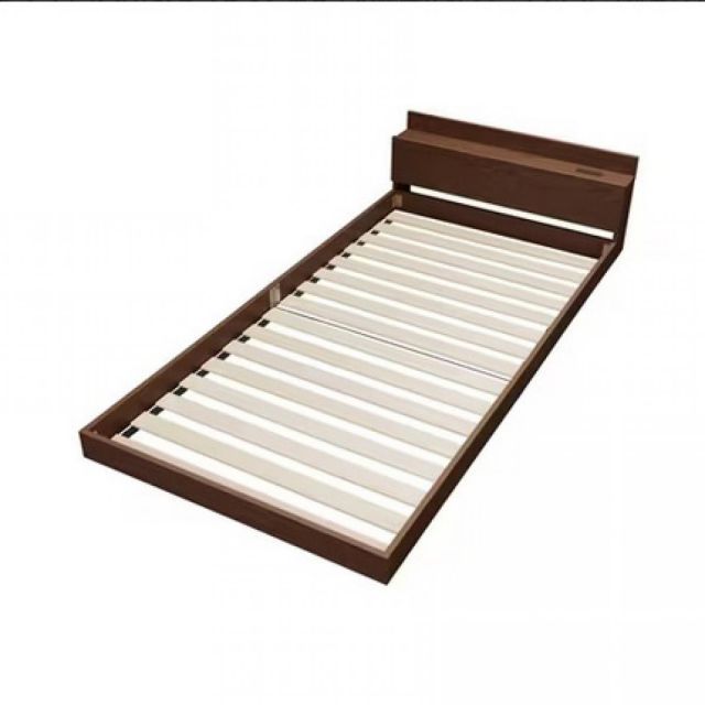 アイリスオーヤマ フロアベッド シングル FBM-S ブラウン ローベッド 2口コンセント すのこ