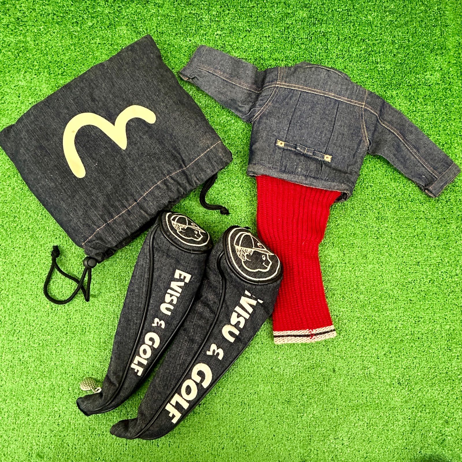 EVISU エヴィス ゴルフ ヘッドカバー 4点セット（ドライバー用