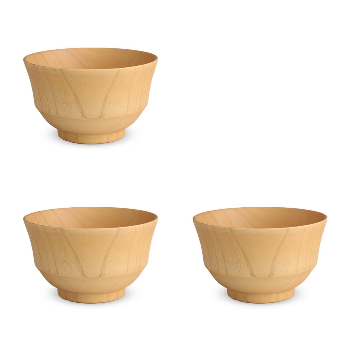 数量 椀 L ナチュラル ３個セット 木彩 Φ12.5 x 汁椀 7.5cm 木製 Current J-kitchens model