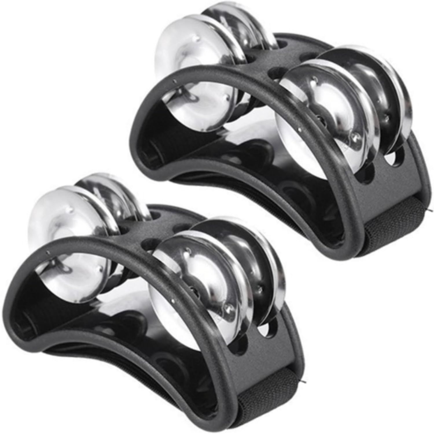 人気商品 アコースティック カホン フットパーカッション 楽器 タンバリン パーカッション 2個 フットタンバリン SOU 黒 EU