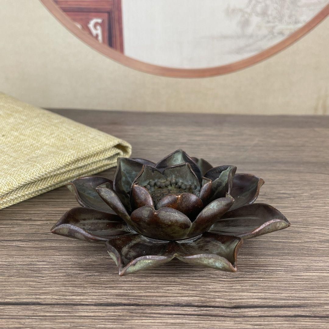 銅 細工 蓮華香炉 茶道具 香道具 装飾品 工芸品 美術品 置物 銅 細工 蓮華香炉 茶道具 香道具 装飾品 工芸品 美術品 置物