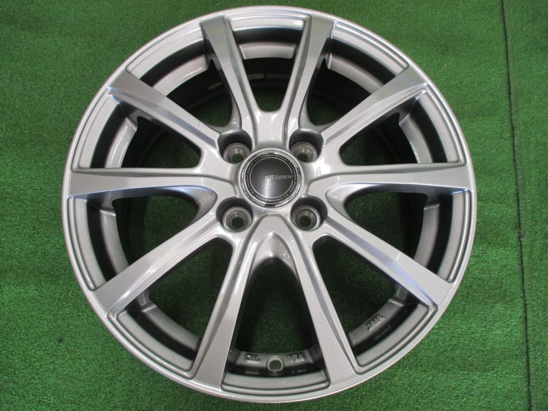 4本 中古 MiLLOUS ミルアス 15インチ 5.5J +42 4H 100 アルミホイール