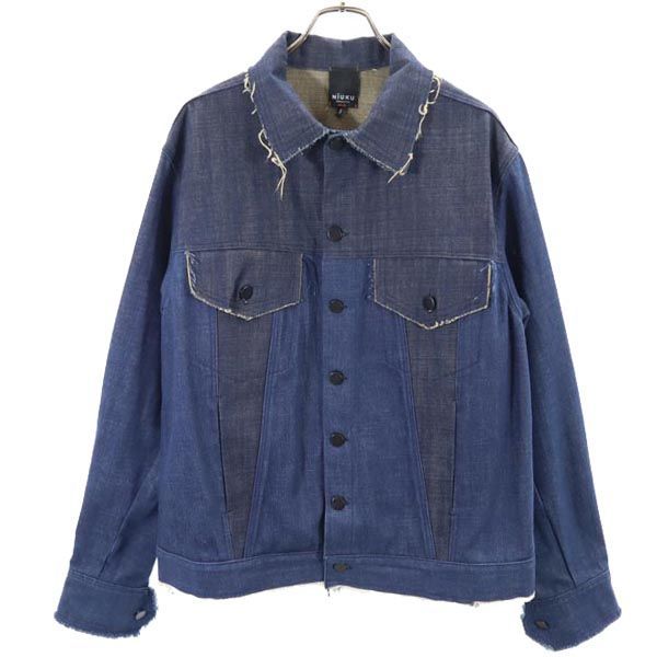 二ウク フランス製 デニムジャケット S NIUKU ジージャン メンズ 古着  
