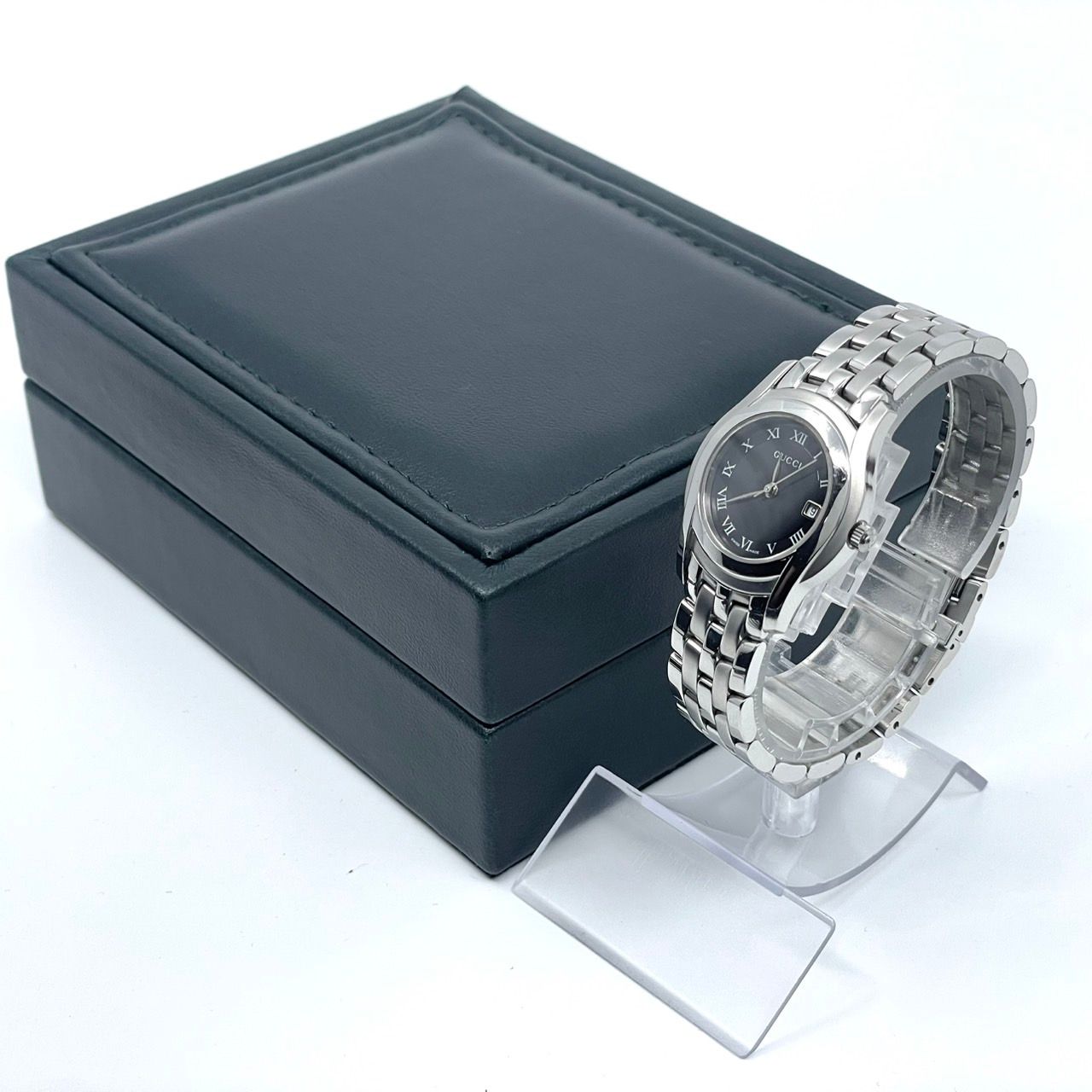 【美品・新品電池・動作良好】グッチ GUCCI レディース腕時計 5500L 電池交換済／美品】GUCCI グッチ 5500L レディース腕時計