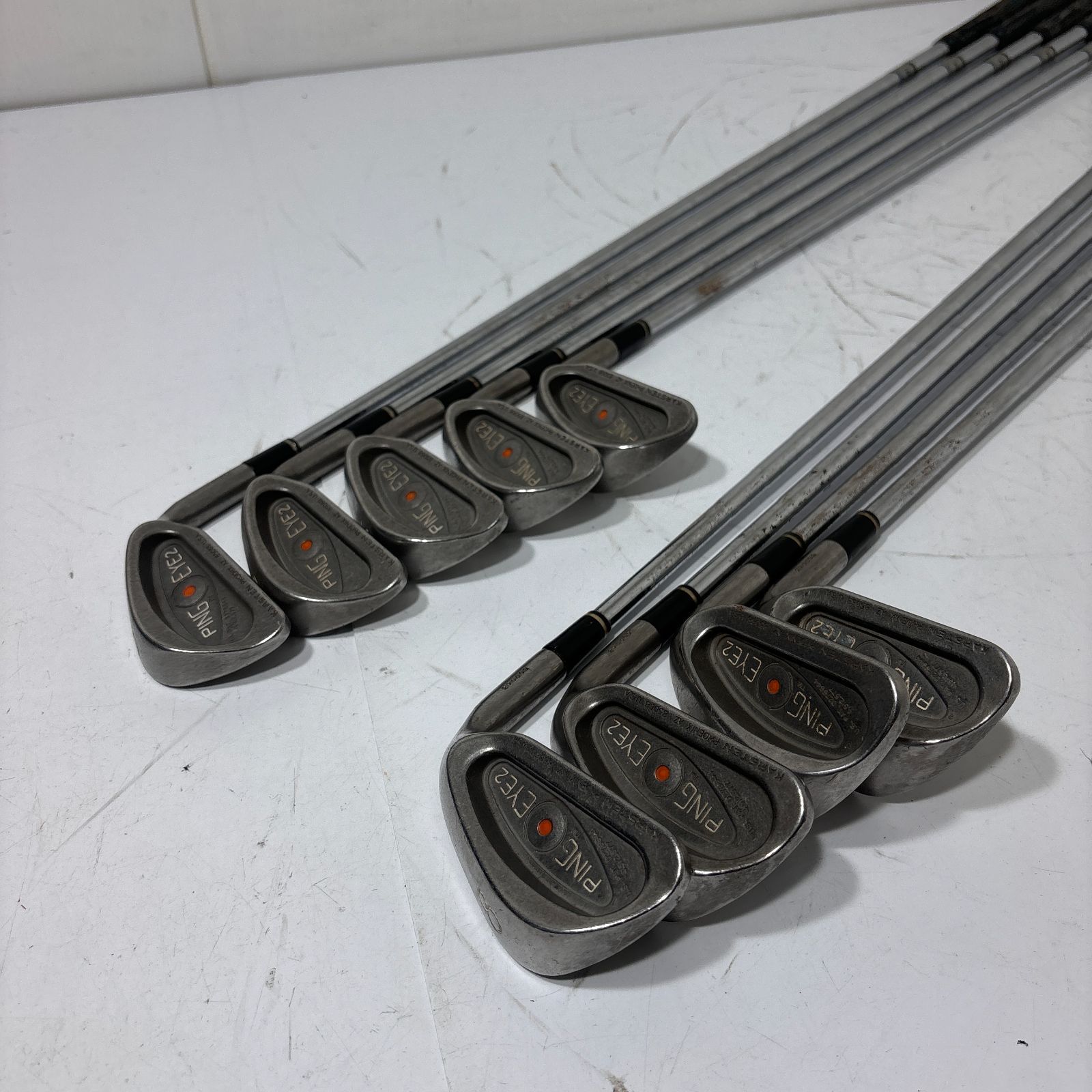 【送料込】 2 EYE PING 赤ドット 純正 ♯3-♯SW アイアン9本セット クラブ