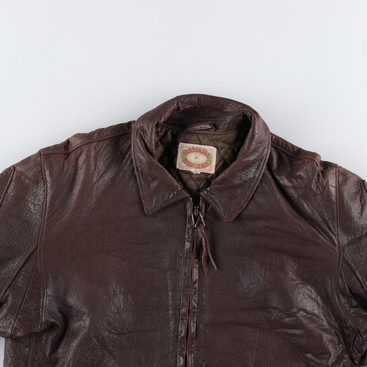 古着 80年代 バナナリパブリック BANANA REPUBLIC レザーブルゾン  