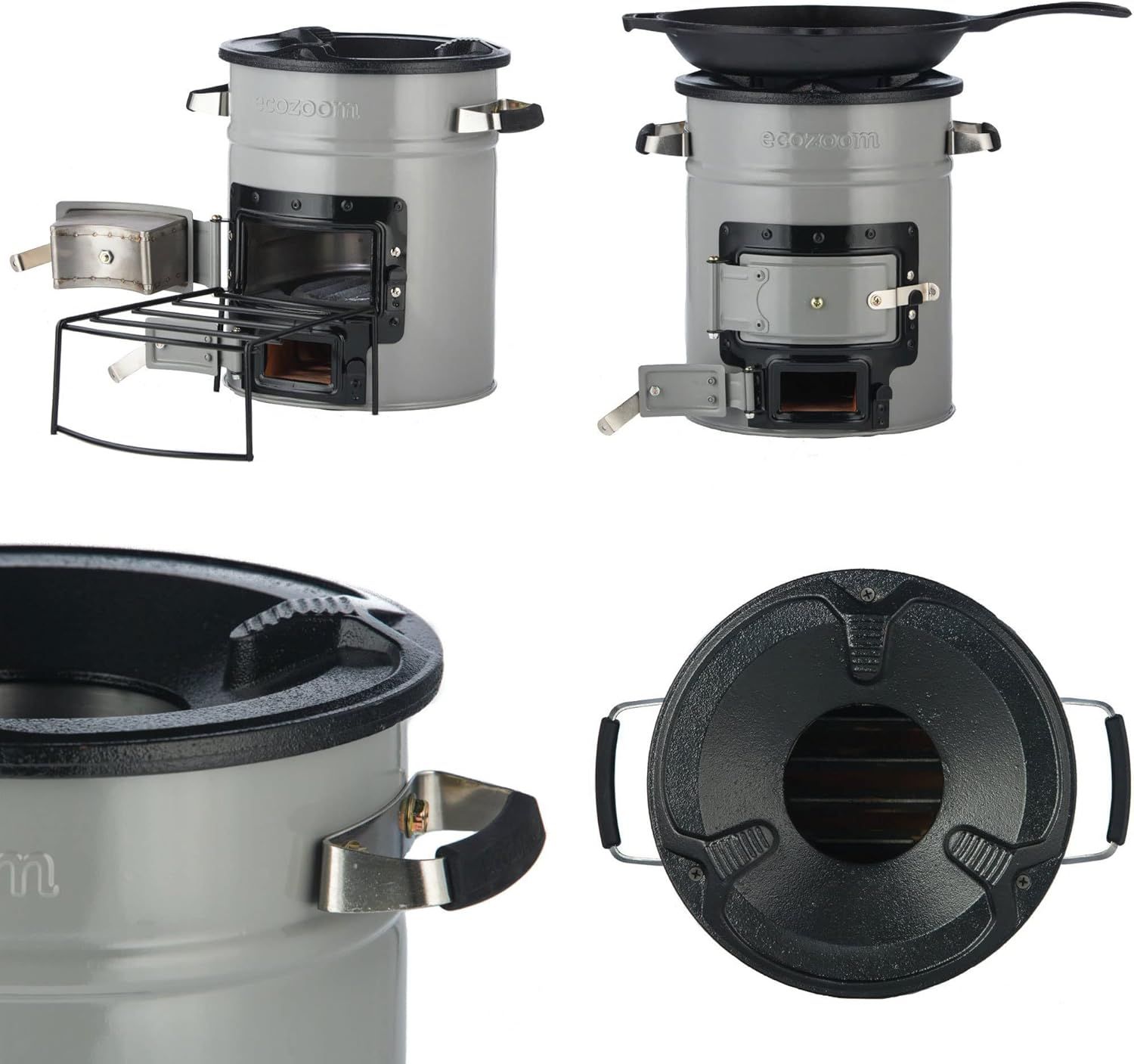 中古】エコズーム・バーサ ロケットストーブ（グレー）