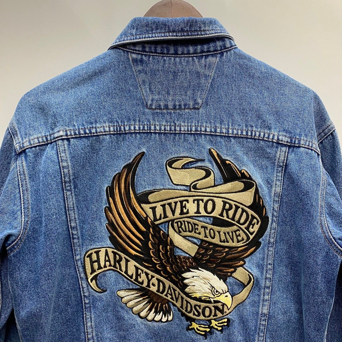 ハーレーダビッドソン Harley-Davidson 刺繍ロゴ イーグル デニム