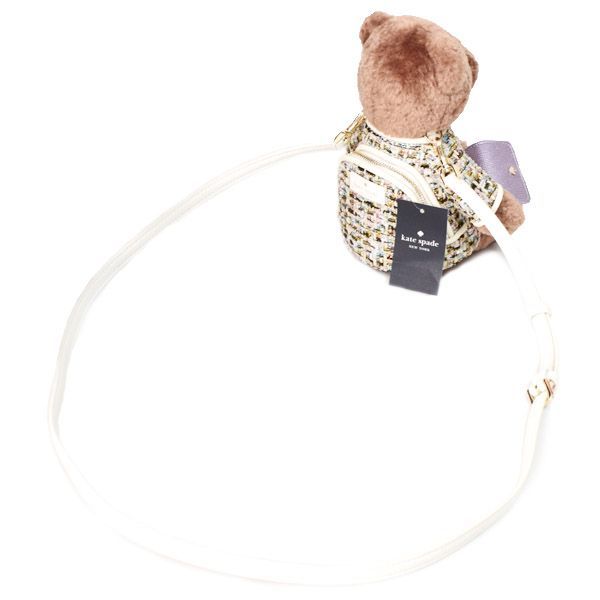 ケイトスペード バッグ katespade テディベア ぬいぐるみ ファー ツイード 熊 くま ふわふわ ポーチ付き クロスボディ 2way 斜めがけ ショルダーバッグ マルチ KI972
