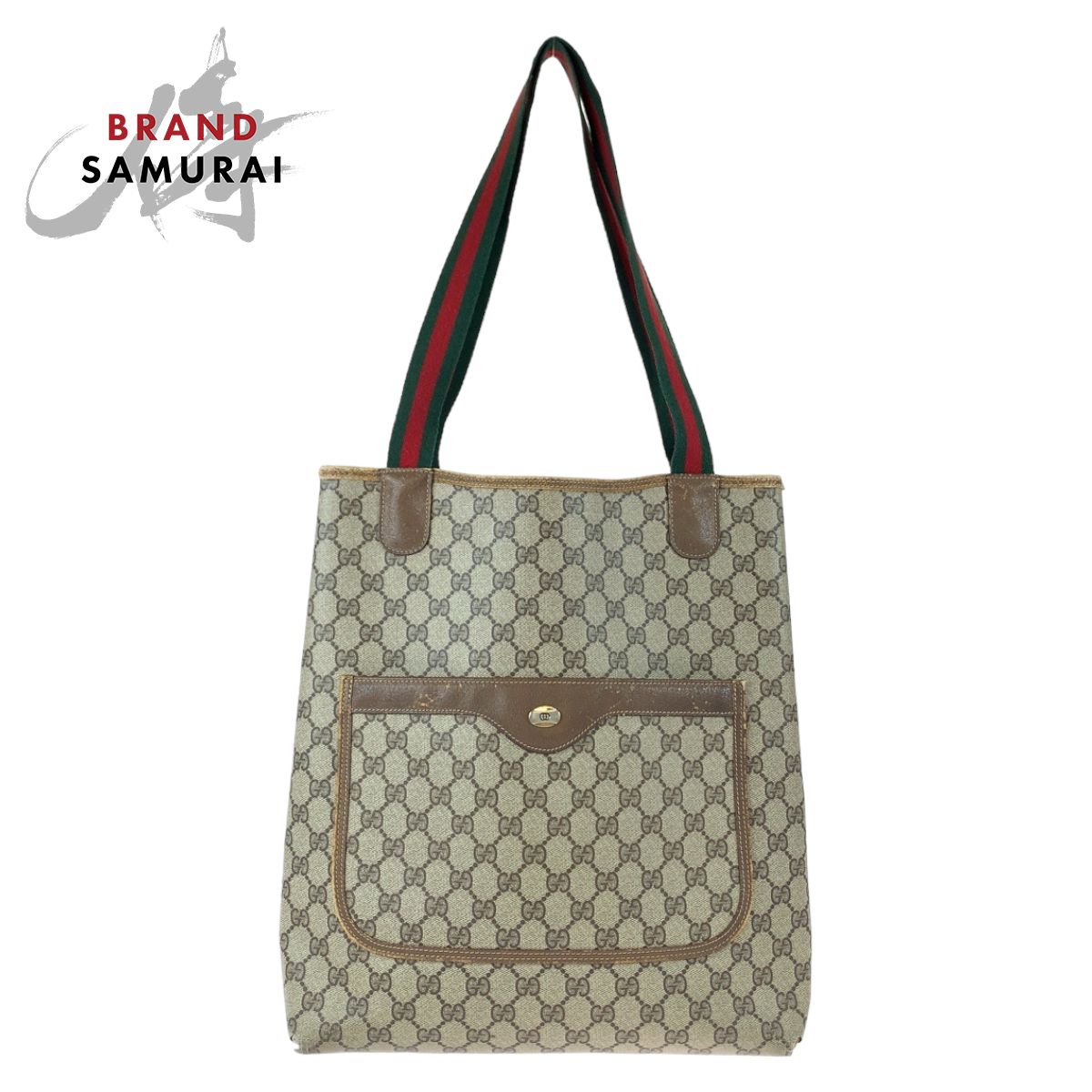 GUCCI グッチ ヴィンテージ オールドグッチ シェリーライン ブラウン