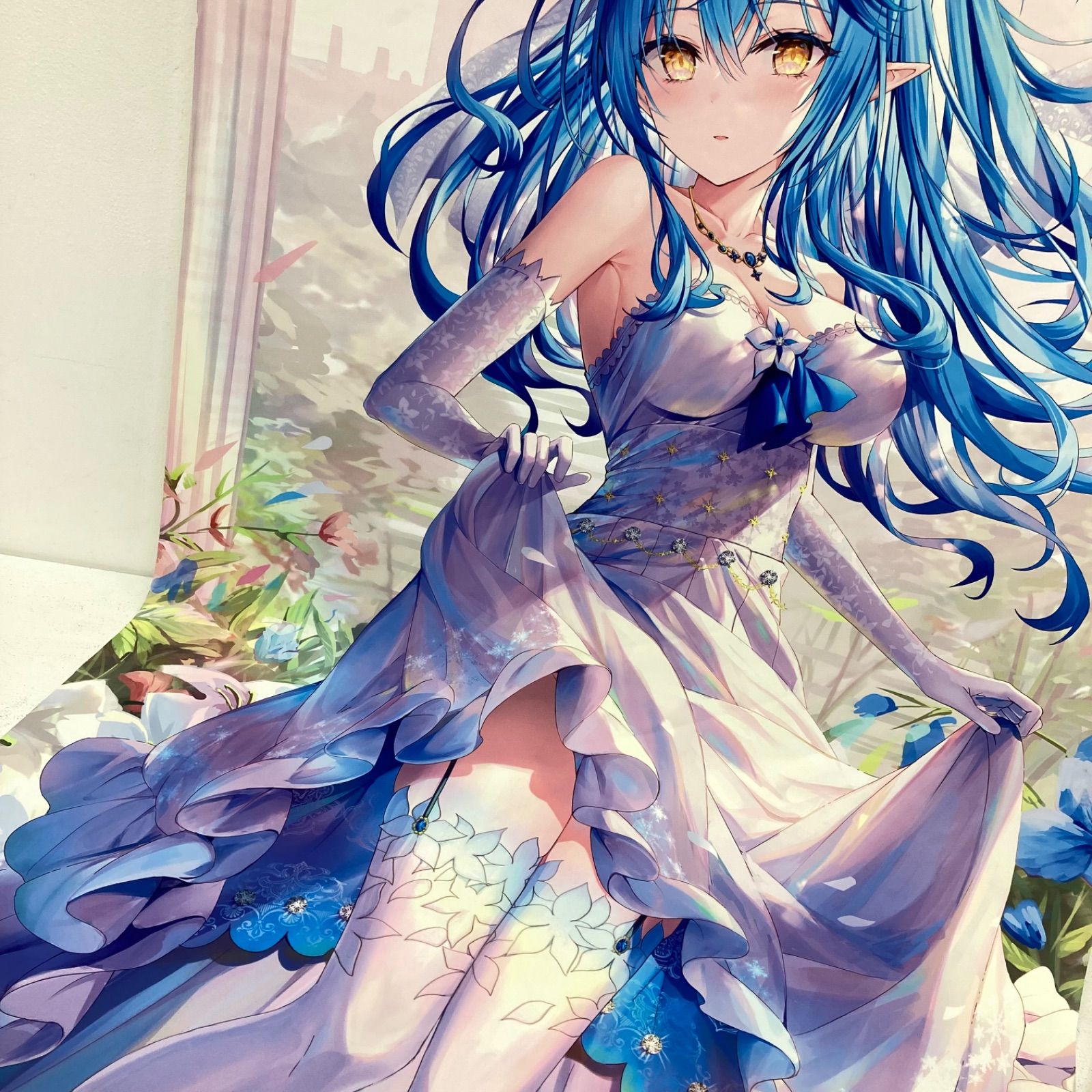 広店】等身大タペストリー ウエディングver 雪花ラミィ【718