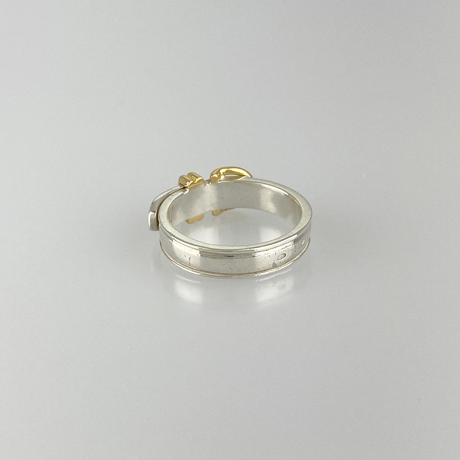 エルメス HERMES リング Sv925 K18YG 13号(53) ベルトモチーフ サン