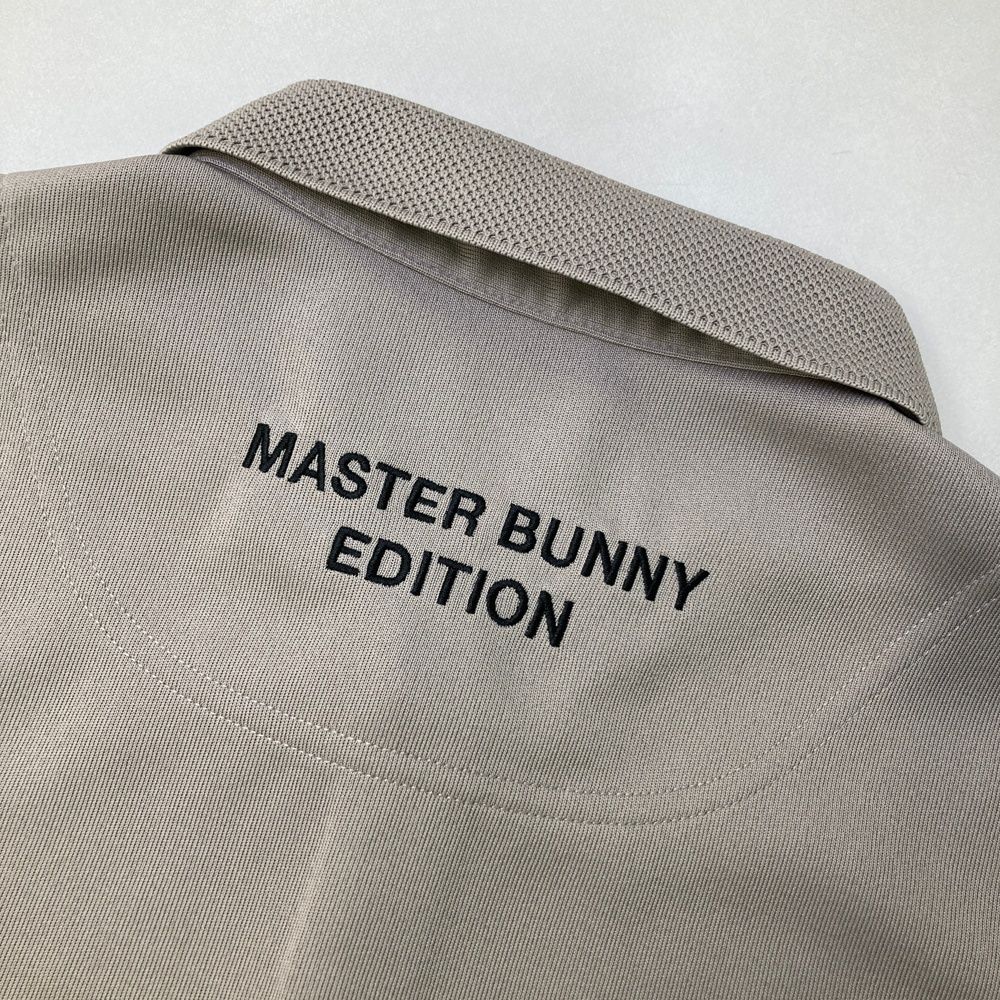 サイズ：6 MASTER BUNNY EDITION マスターバニーエディション 2024年モデル 半袖 ニットポロシャツ  グレー系 [240101479152] ゴルフウェア メンズ ストスト サイズ：6 MASTER BUNNY EDITION マスターバニーエディション