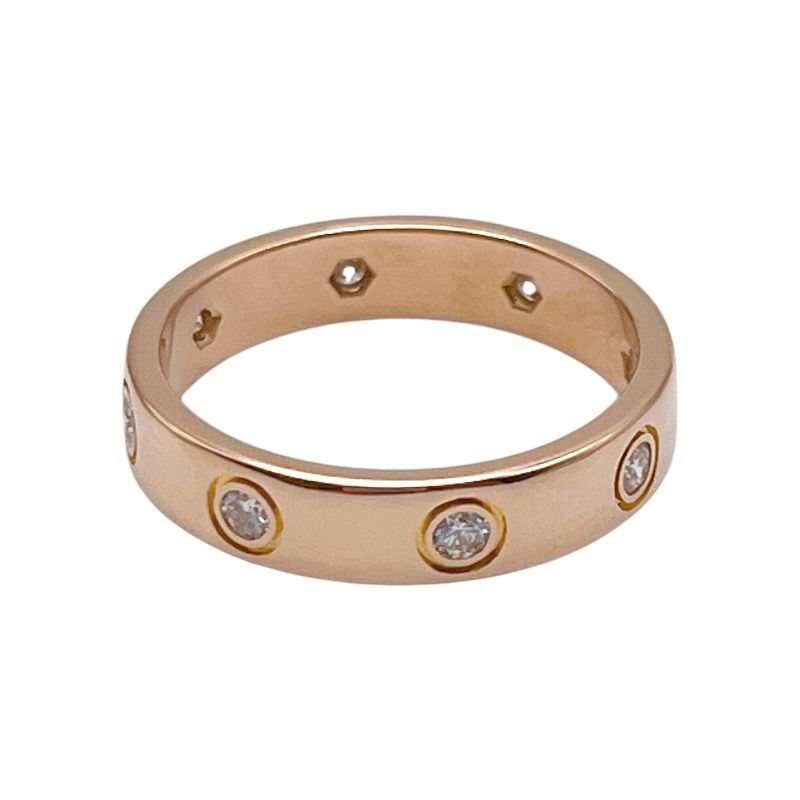 カルティエ　ミニラブリング ダイヤ　1P ピンクゴールド　#54 14号 カルティエ ミニラブリング ピンクゴールド カルティエ ミニラブリング