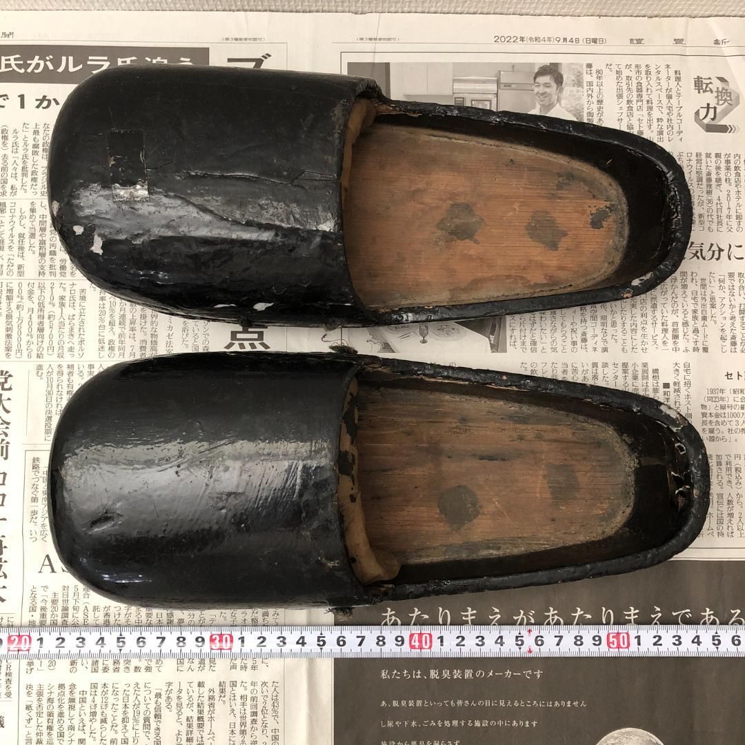 アンティーク 古い浅沓 神職 神社 神主 時代物 骨董 ＃692