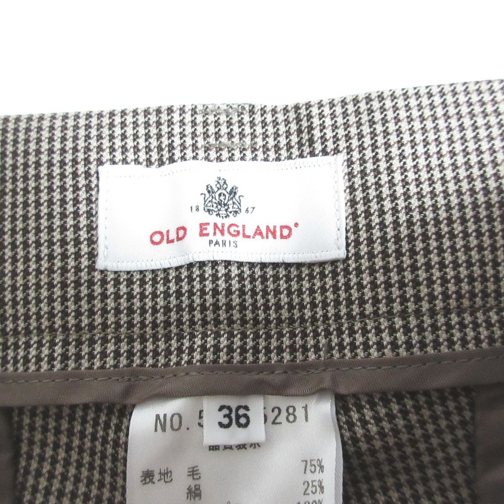 美品 OLD ENGLAND オールドイングランド 千鳥柄 ウールシルク