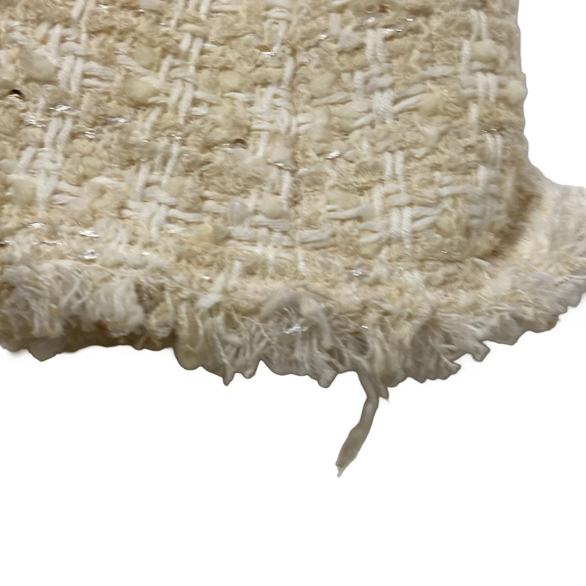  EPOCA エポカ スカートスーツ レディース - ベージュ×アイボリー ツイード ニット スパンコール ラメ スーツスカート ビジネススーツ