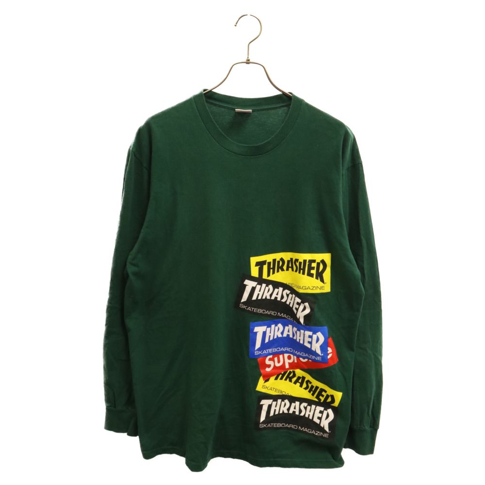シュプリーム×スラッシャー ロゴプリント 長袖Tシャツ SUPREME (シュプリーム) 21AW × THRASHER Multi Logo L/S Tee