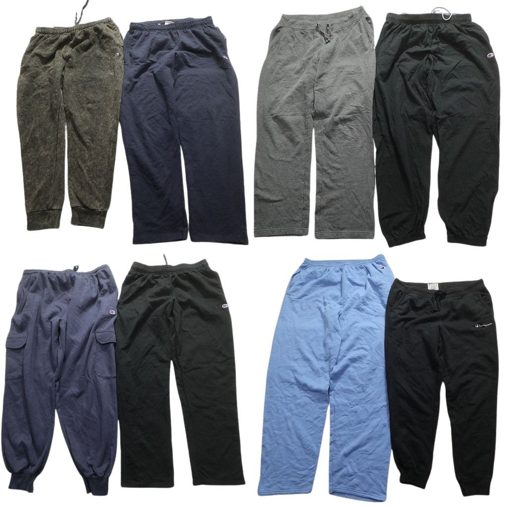 古着卸 チャンピオン スウェット パンツ 8枚セット メンズ XL |2XL ウォッシュ加工 ジョガーパンツ 古着 NA0331