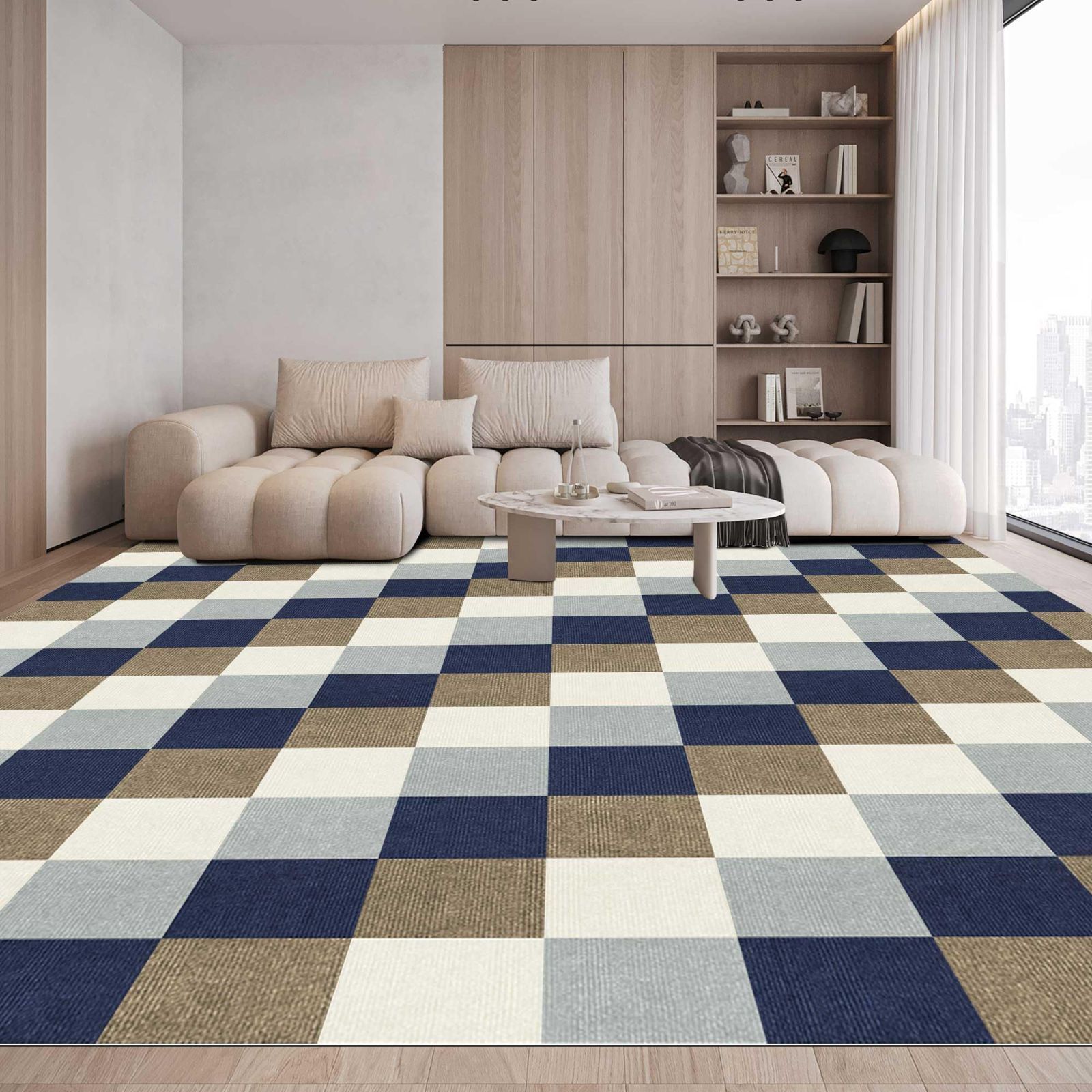 新着商品 ブランド タイルマット UOUOMI ジョイントマット 大判 45×45cm 40枚 タイルマット ずれない 吸着マット 防音 床暖房にも対応 洗えるカーペット ペット用 ペット|高齢者|大人の滑り止め対策 モカ クリームホワイト ライトグ