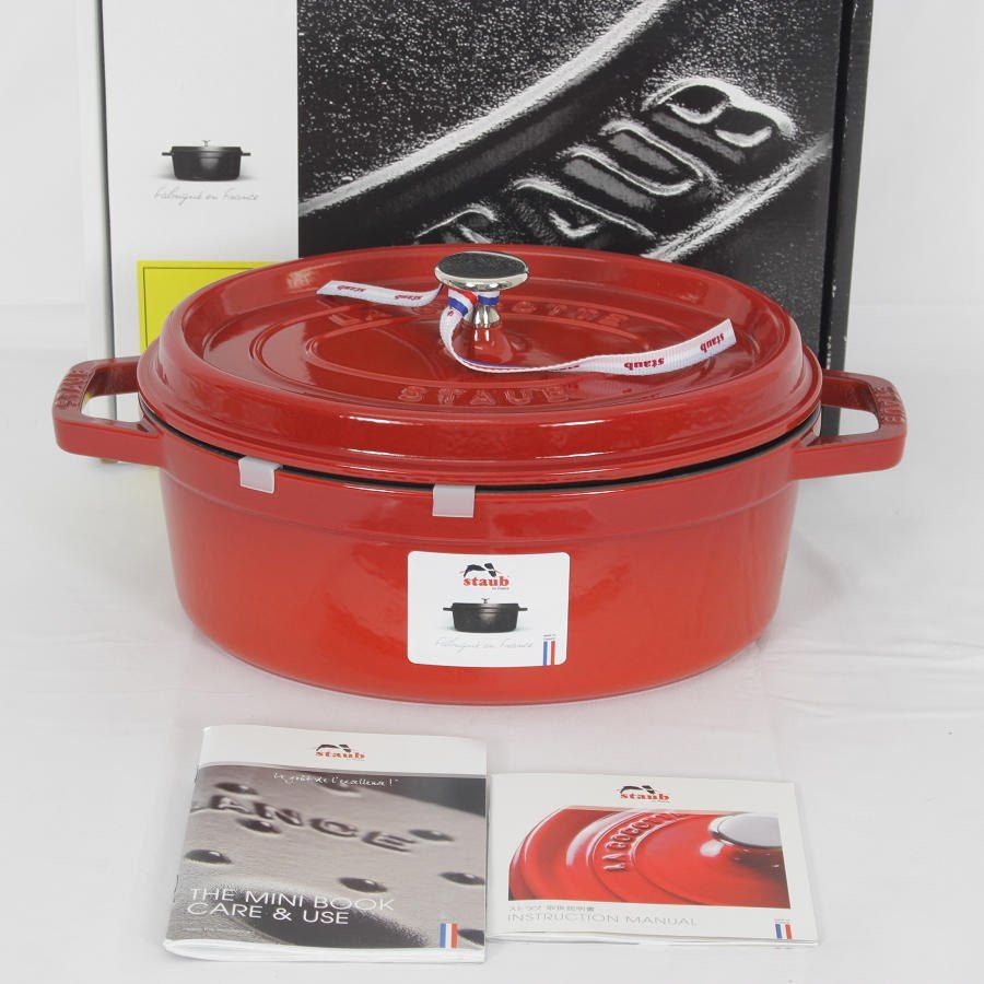 新品 ストウブ ピコ・ココット オーバル 27cm チェリー 40509-846