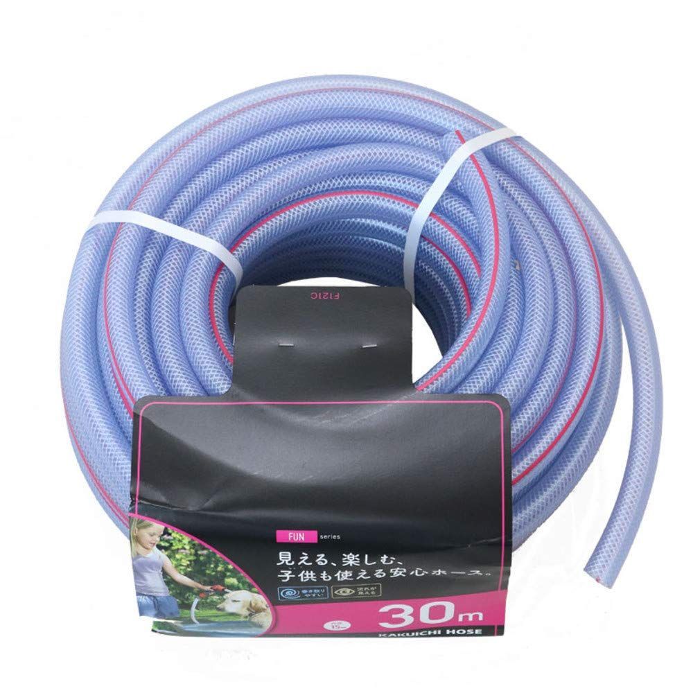 特価商品カクイチ 散水用ホース ＦＵＮ クリアー＋ピンクライン 内径１５ｍｍ ３０Ｍ Ｆ１２１Ｃ ８９２５８４