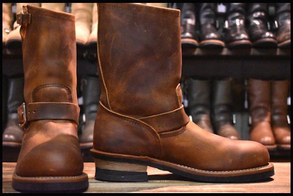 Red Wings2970 エンジニアブーツ ダークブラウン 8.5D 美品 11年】レッドウィング 2972 エンジニア 茶 カッパー ラフ
