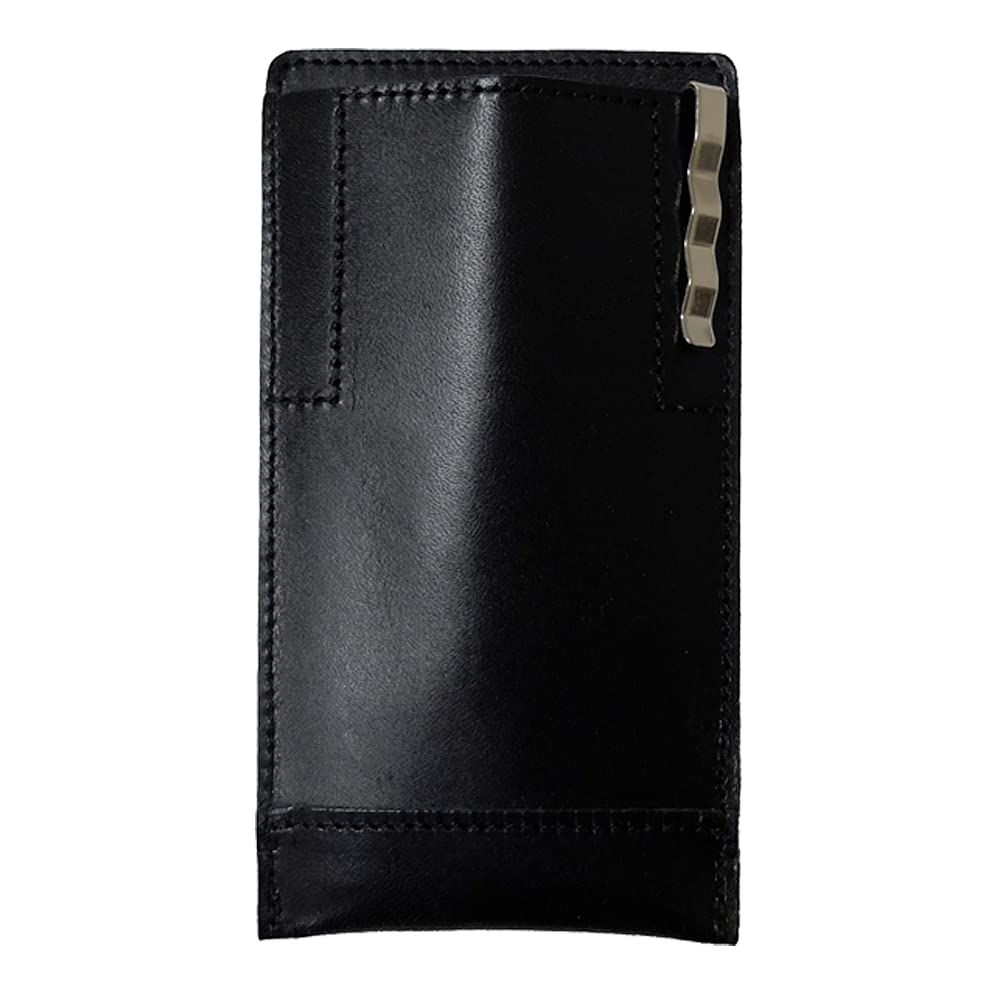 i-story 名刺入れ付き 胸ポケット用ペンケース 栃木レザー ブラック