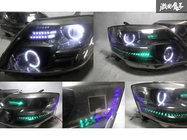 純正加工！トヨタ ANH10W 10系 アルファード 後期 HID ヘッドライト 左右セット ICHIKOH58-15 イカリング  インナーブラック