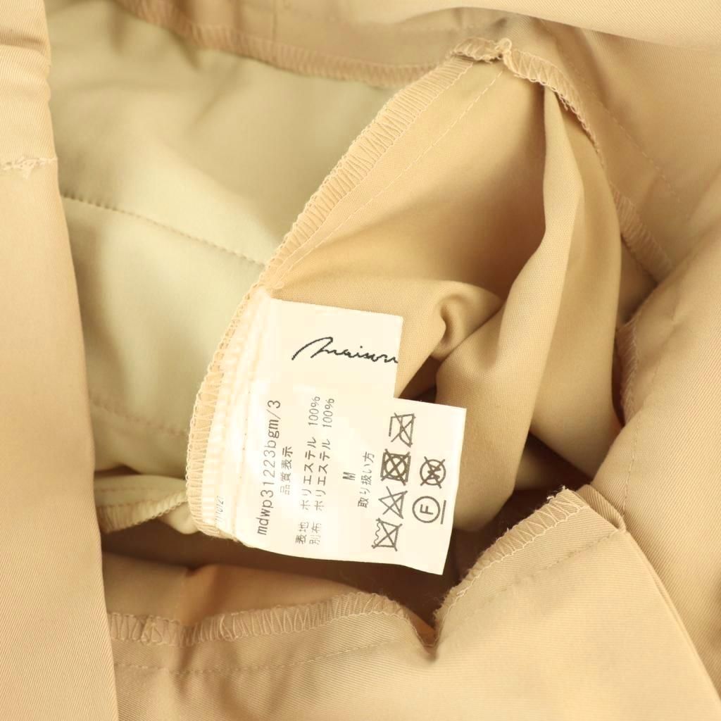 メゾンドドルチェ maison de Dolce セゾンワイドパンツ タック M ベージュ HK OS DECORATOM_COM_BR