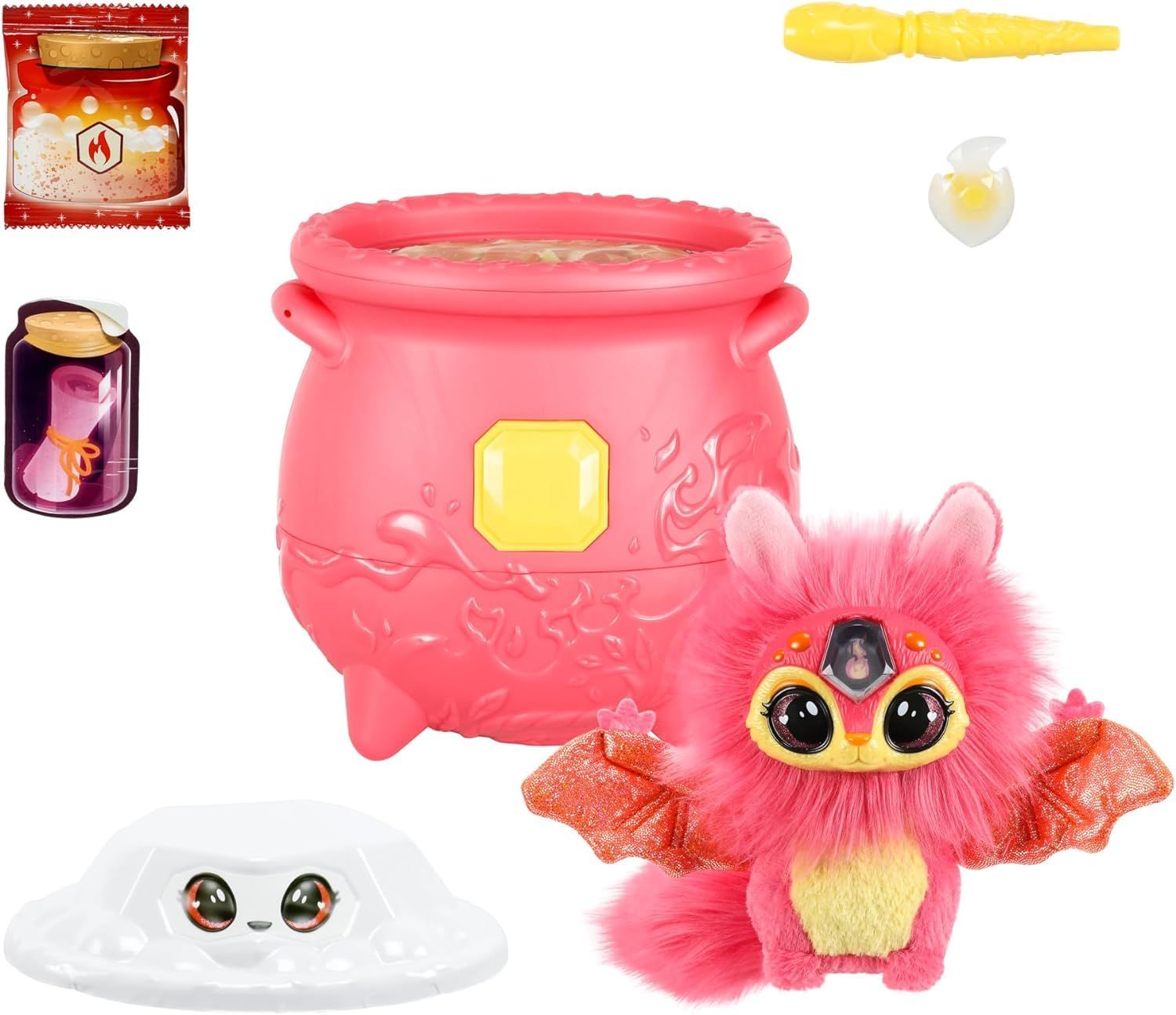 新品 Magic Mixies 魔法 大釜 ぬいぐるみ 海外 玩具 サプライズ Amazon | Magic Mixies マジックミクシーズ 大釜 月 サプライズ