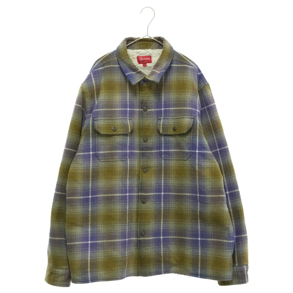 Supreme　シュプリーム　22AW　シアリングラインドフランネルシャツ　L SUPREME (シュプリーム) 22AW Shearling Lined Flannel Shirt