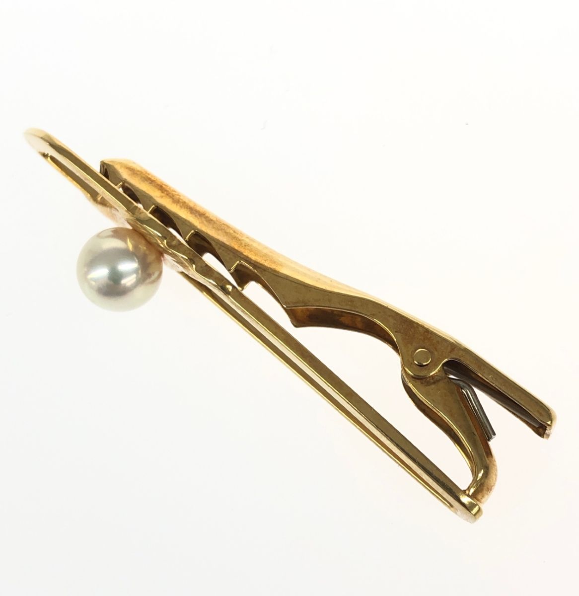 ミキモト　タイピンカフス（個別も☆）皇室御用達ブランド MIKIMOTO ミキモト タイピン&カフスセット ゴールドカラー