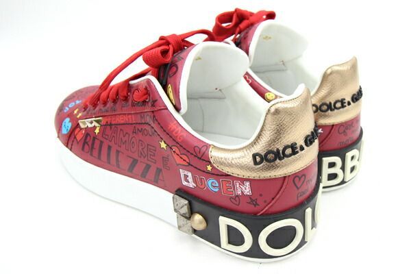 ポ*チ様 Dolce & Gabbana スタッズ付きスニーカー DOLCE&GABBANA NEW ROMA スタッズ装飾 ハイカット スニーカー*黒