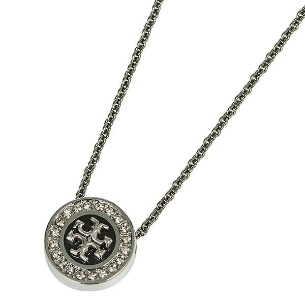 新品 トリーバーチ TORY BURCH ネックレス キラ エナメル シルバー 
