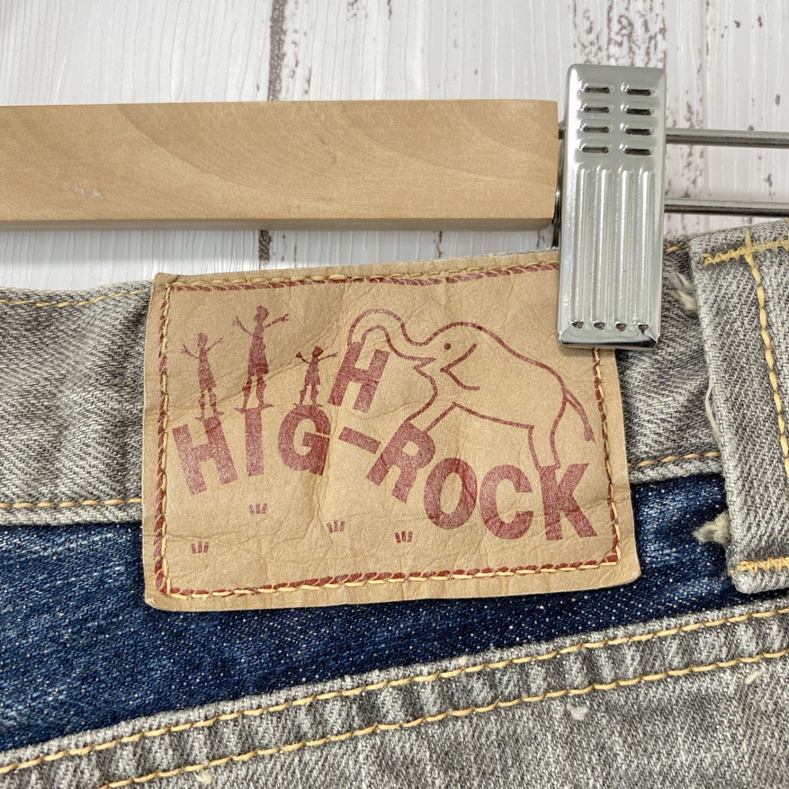 HIGH ROCK デニム パンツ ブッシュパンツ ブーツカット 児島ジーンズ 