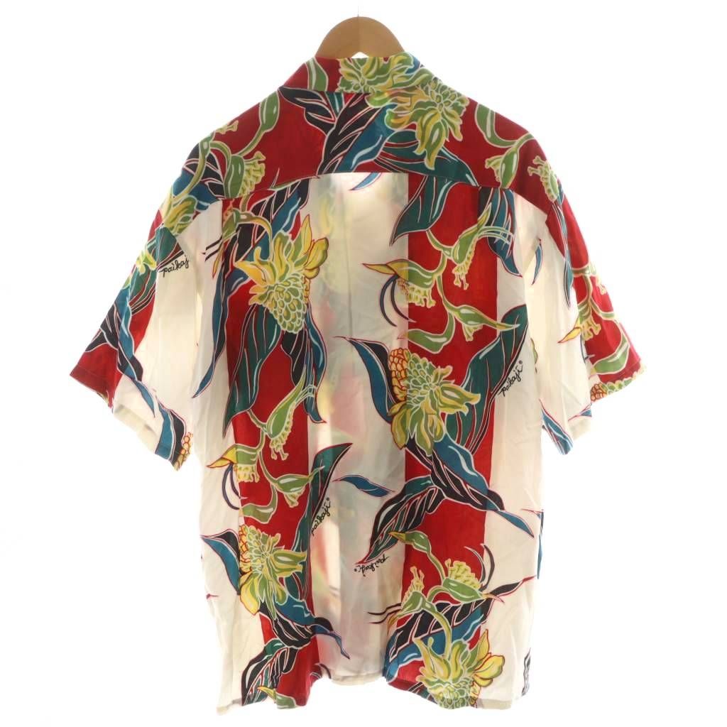 パイカジ PAIKAJI アロハシャツ 半袖 花柄 総柄 XL マルチカラー