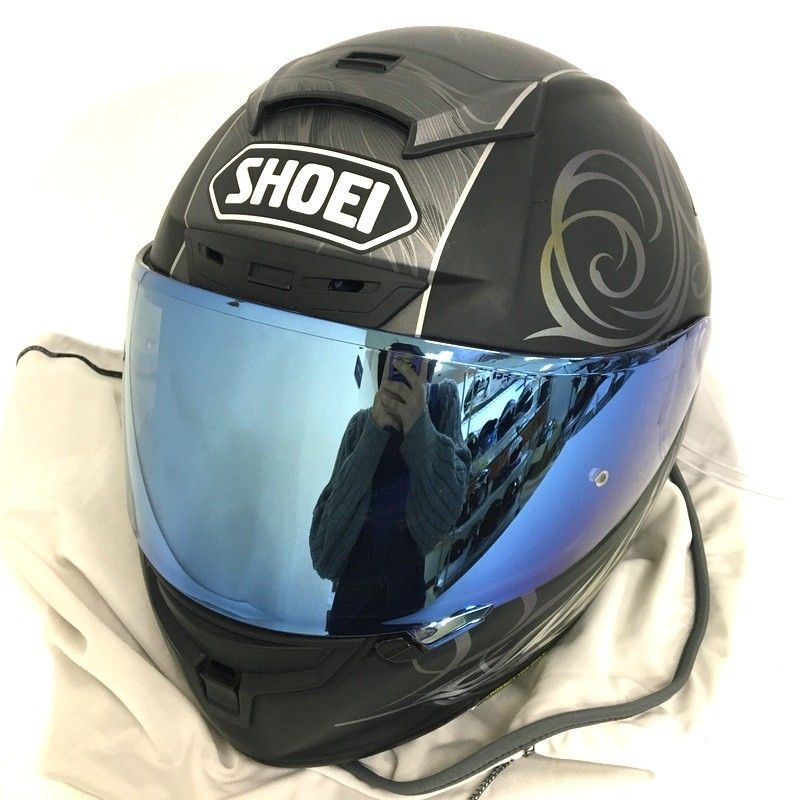 SHOEI ショウエイ X-Fourteen X-14 KUJAKU フルフェイスヘルメット 除菌消臭済 XLサイズ ブラック グレー オートバイ ツーリング ライディング バイカー バイク用品 TA3518