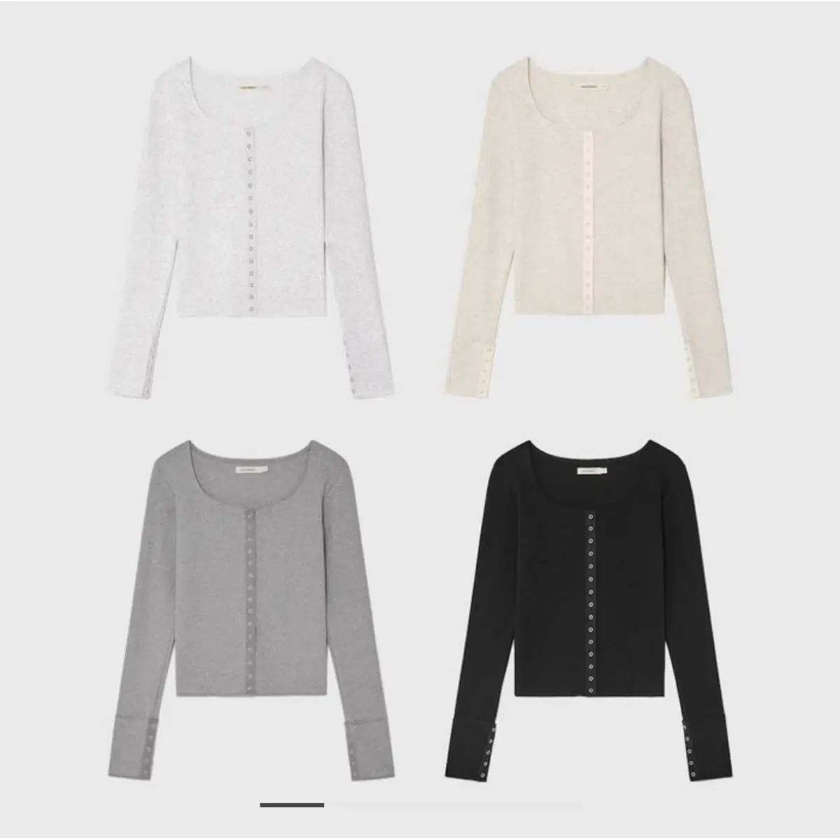 GLOWNY/グロウニー MIA SQUARE NECK LONG SLEEVE カットソー